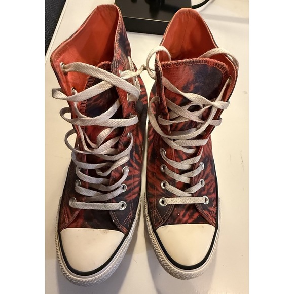 Converse‎ All Star Chuck Taylor High Sneakers Mens 11 Coral Blue Tie Dye Shoes - Picture 6 of 9